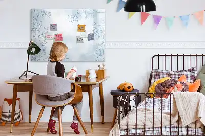 Pizarra magnética de pared con rotulador diseño boceto de plantas