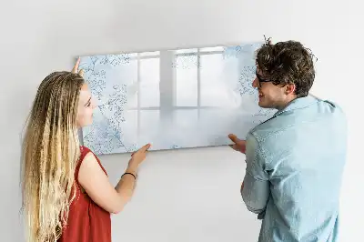 Pizarra magnética de pared con rotulador diseño boceto de plantas