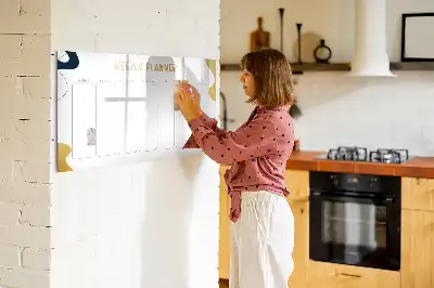 Pizarra magnética de pared planificador semanal con rotulador