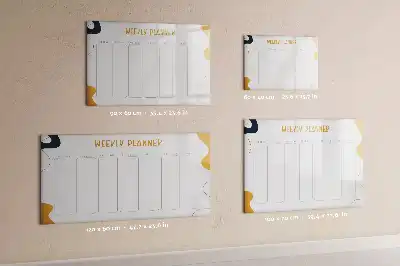 Pizarra magnética de pared planificador semanal con rotulador