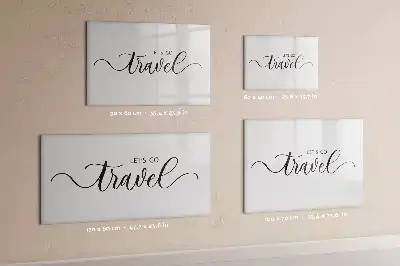 Pizarra magnética de pared con rotulador y diseño de viajes