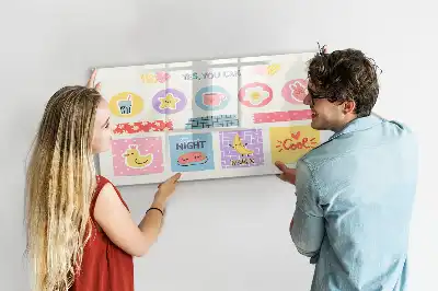 Pizarra borrable de cristal con imanes planificador escolar