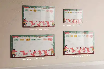 Planificador semanal infantil pizarra magnética de pared con rotulador