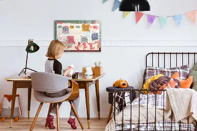 Planificador semanal infantil pizarra magnética de pared con rotulador