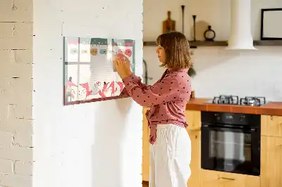 Planificador semanal infantil pizarra magnética de pared con rotulador