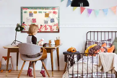 Planificador semanal infantil pizarra magnética de pared con rotulador