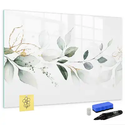Pizarra magnética de pared diseño lista abstracta con rotulador