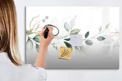 Pizarra magnética de pared diseño lista abstracta con rotulador