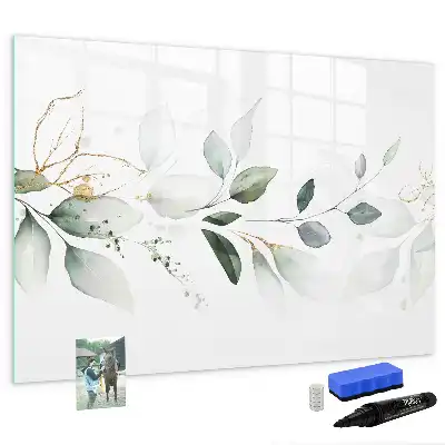 Pizarra magnética de pared diseño lista abstracta con rotulador