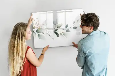 Pizarra magnética de pared diseño lista abstracta con rotulador