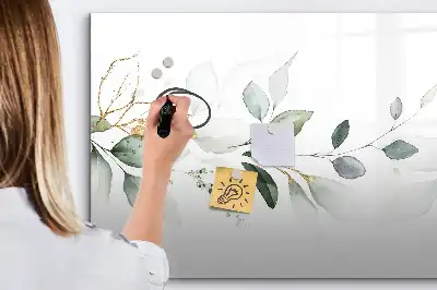 Pizarra magnética de pared diseño lista abstracta con rotulador