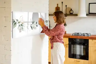 Pizarra magnética de pared diseño lista abstracta con rotulador