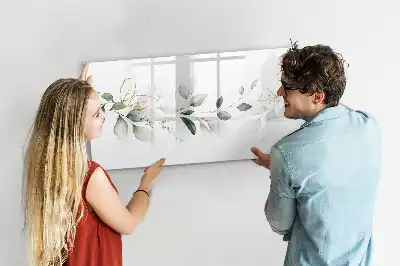 Pizarra magnética de pared diseño lista abstracta con rotulador