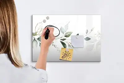 Pizarra magnética de pared diseño lista abstracta con rotulador