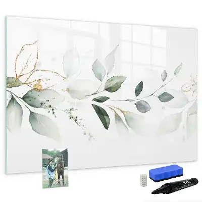 Pizarra magnética de pared diseño lista abstracta con rotulador