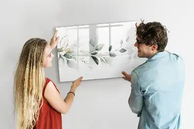 Pizarra magnética de pared diseño lista abstracta con rotulador