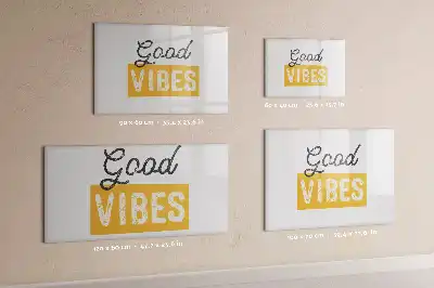 Pizarra de cristal magnética borrable con diseño de frase inspiradora