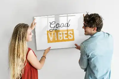 Pizarra de cristal magnética borrable con diseño de frase inspiradora
