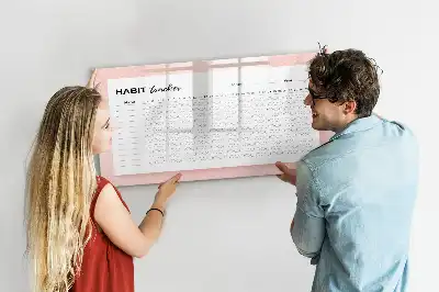 Pizarra magnética de pared con rotulador para seguimiento de hábitos