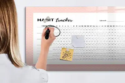 Pizarra magnética de pared con rotulador para seguimiento de hábitos
