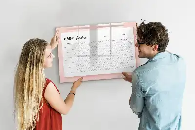 Pizarra magnética de pared con rotulador para seguimiento de hábitos