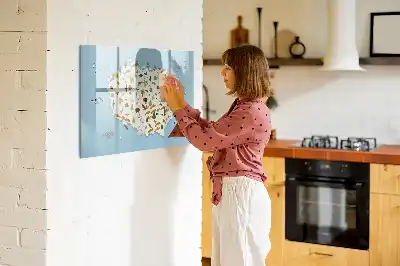 Pizarra magnética de pared con rotulador mapa de los animales de Polonia