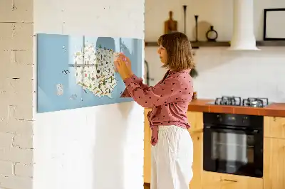 Pizarra magnética de pared con rotulador mapa de los animales de Polonia