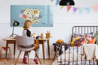 Pizarra magnética de pared con rotulador mapa de los animales de Polonia