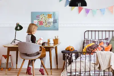 Pizarra magnética de pared con rotulador mapa de los animales de Polonia