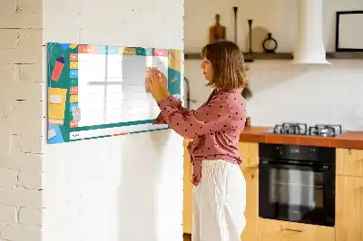 Pizarra magnética de pared con rotulador diseño de horario de clases