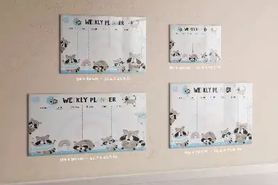 Planificador semanal infantil pizarra magnética de pared con rotulador