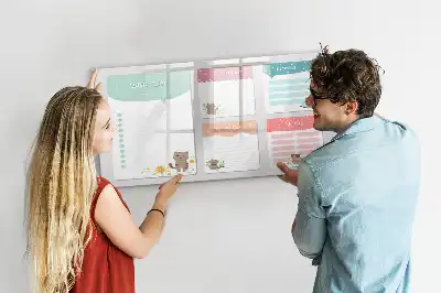 Pizarra magnética de pared con rotulador incluido