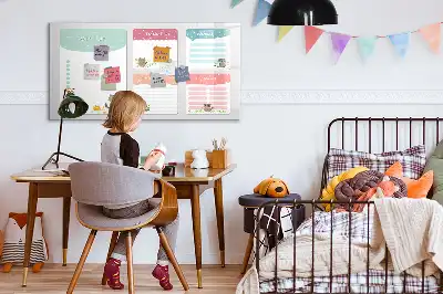 Pizarra magnética de pared con rotulador incluido