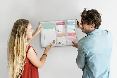 Pizarra magnética de pared con rotulador incluido