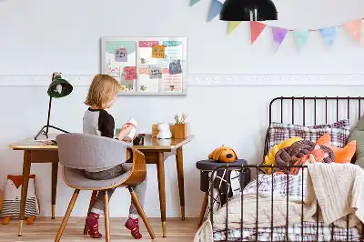 Pizarra magnética de pared con rotulador incluido