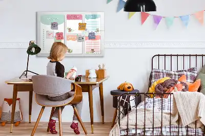 Pizarra magnética de pared con rotulador incluido