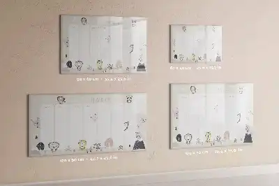 Pizarra magnética de pared con rotulador diseño de planificador semanal