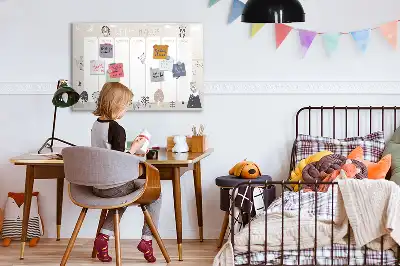 Pizarra magnética de pared con rotulador diseño de planificador semanal