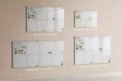 Pizarra magnética de pared con rotulador planificador semanal de diseño acogedor