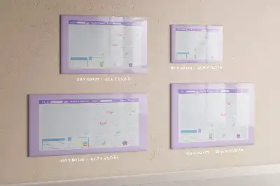 Pizarra magnética de pared con rotulador planificador anual rosa
