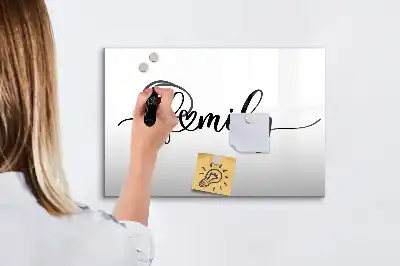 Pizarra magnética de pared con rotulador diseño con texto familia