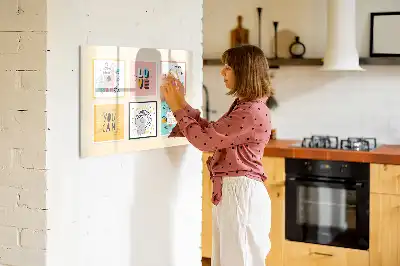 Pizarra borrable de cristal con imanes con diseño de frases motivacionales