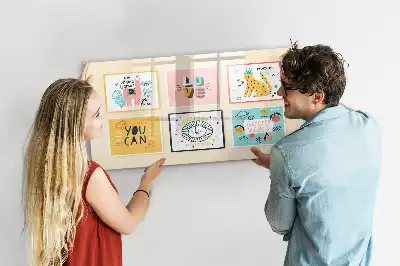 Pizarra borrable de cristal con imanes con diseño de frases motivacionales