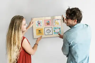Pizarra borrable de cristal con imanes con diseño de frases motivacionales