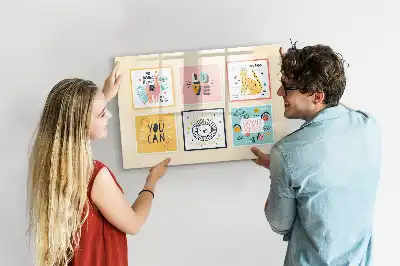 Pizarra borrable de cristal con imanes con diseño de frases motivacionales