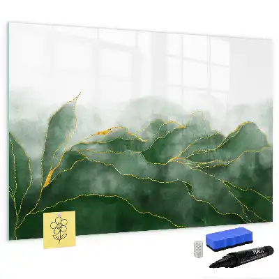Pizarra magnética de pared diseño de abstracción de hojas con rotulador incluido