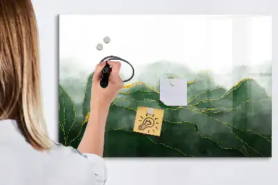 Pizarra magnética de pared diseño de abstracción de hojas con rotulador incluido