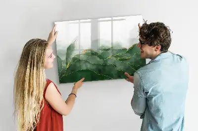 Pizarra magnética de pared diseño de abstracción de hojas con rotulador incluido