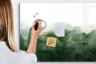 Pizarra magnética de pared diseño de abstracción de hojas con rotulador incluido