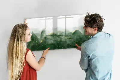 Pizarra magnética de pared diseño de abstracción de hojas con rotulador incluido